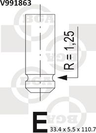 BGA V991863 - Впускний клапан avtolavka.club