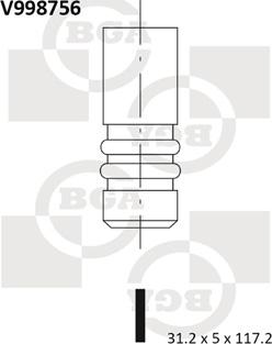 BGA V998756 - Впускний клапан avtolavka.club