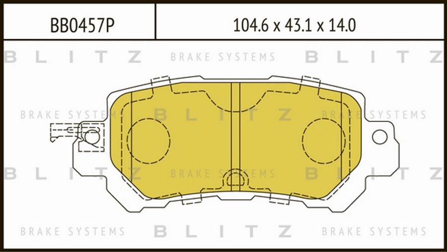 Blitz BB0457P - Гальмівні колодки, дискові гальма avtolavka.club