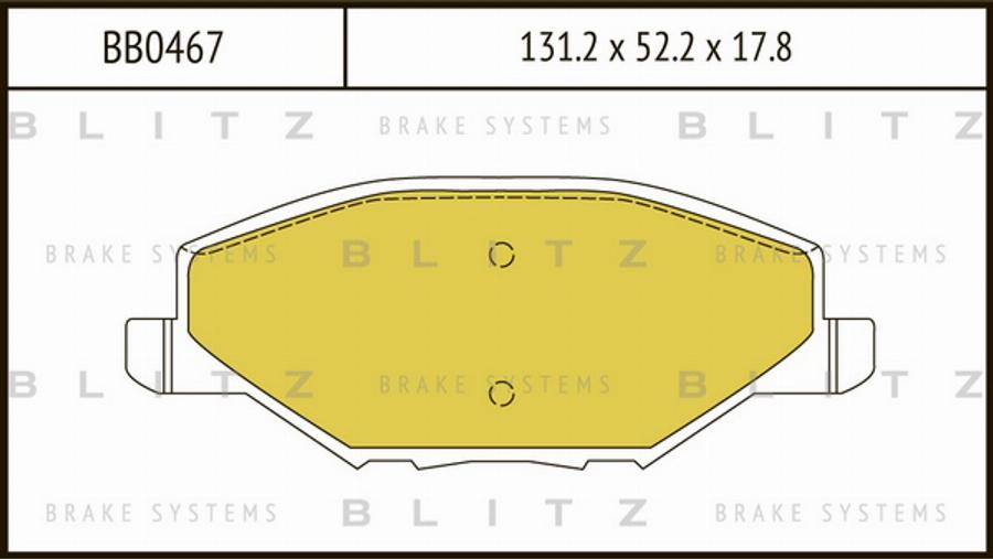 Blitz BB0467 - Гальмівні колодки, дискові гальма avtolavka.club