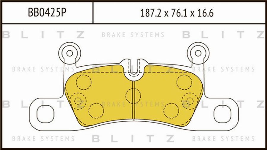 Blitz BB0425P - Гальмівні колодки, дискові гальма avtolavka.club