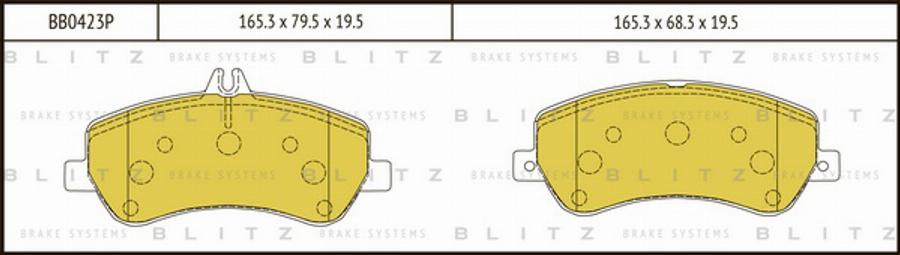 Blitz BB0423P - Гальмівні колодки, дискові гальма avtolavka.club