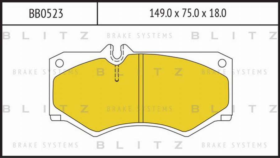 Blitz BB0523 - Гальмівні колодки, дискові гальма avtolavka.club