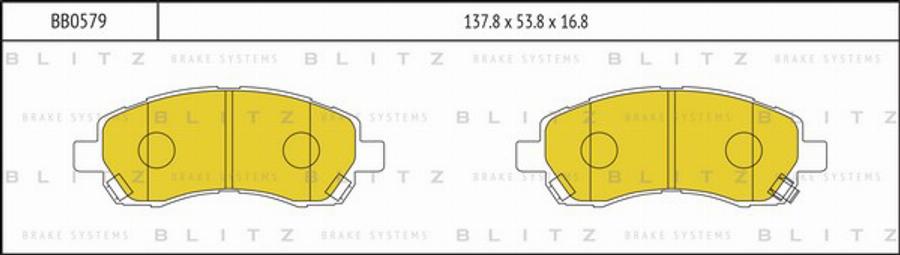 Blitz BB0579 - Гальмівні колодки, дискові гальма avtolavka.club