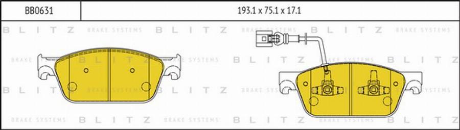 Blitz BB0631 - Гальмівні колодки, дискові гальма avtolavka.club