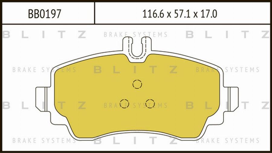 Blitz BB0197 - Гальмівні колодки, дискові гальма avtolavka.club