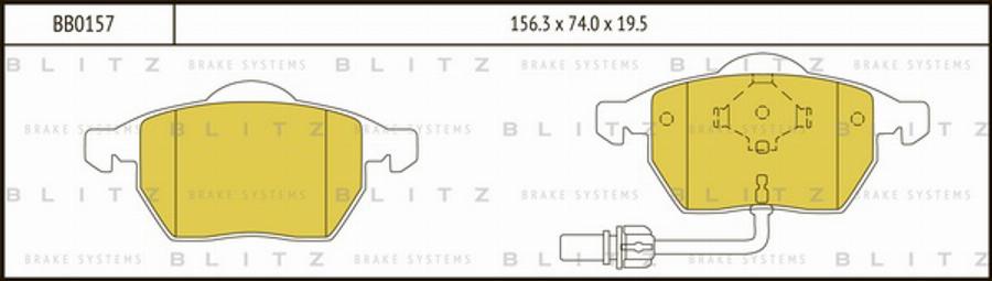 Blitz BB0157 - Гальмівні колодки, дискові гальма avtolavka.club