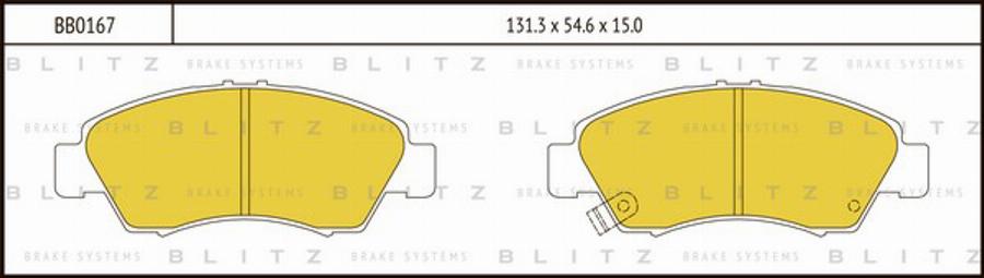 Blitz BB0167 - Гальмівні колодки, дискові гальма avtolavka.club