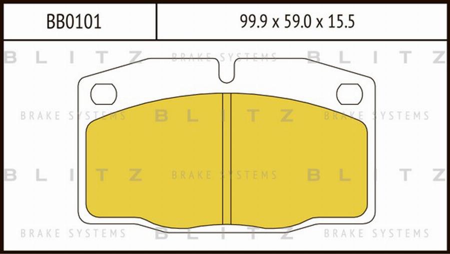 Blitz BB0101 - Гальмівні колодки, дискові гальма avtolavka.club