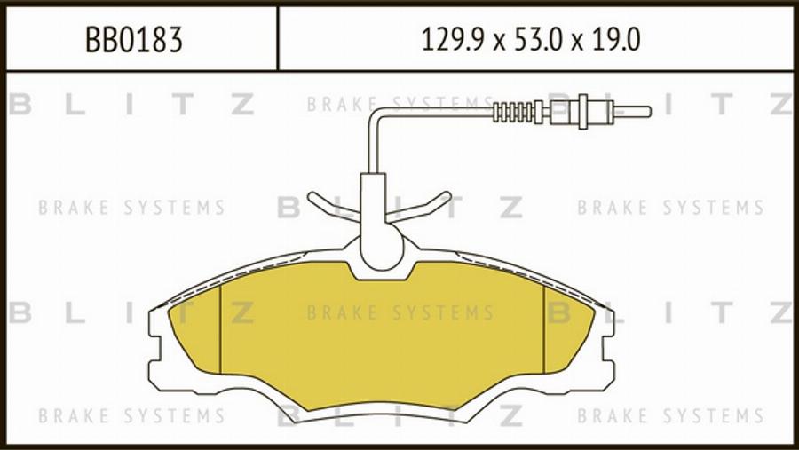 Blitz BB0183 - Гальмівні колодки, дискові гальма avtolavka.club