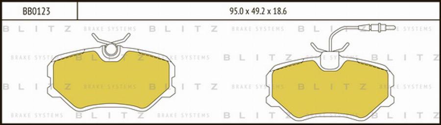 Blitz BB0123 - Гальмівні колодки, дискові гальма avtolavka.club