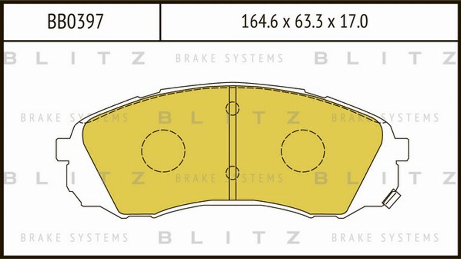 Blitz BB0397 - Гальмівні колодки, дискові гальма avtolavka.club