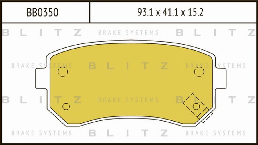 Blitz BB0350 - Гальмівні колодки, дискові гальма avtolavka.club