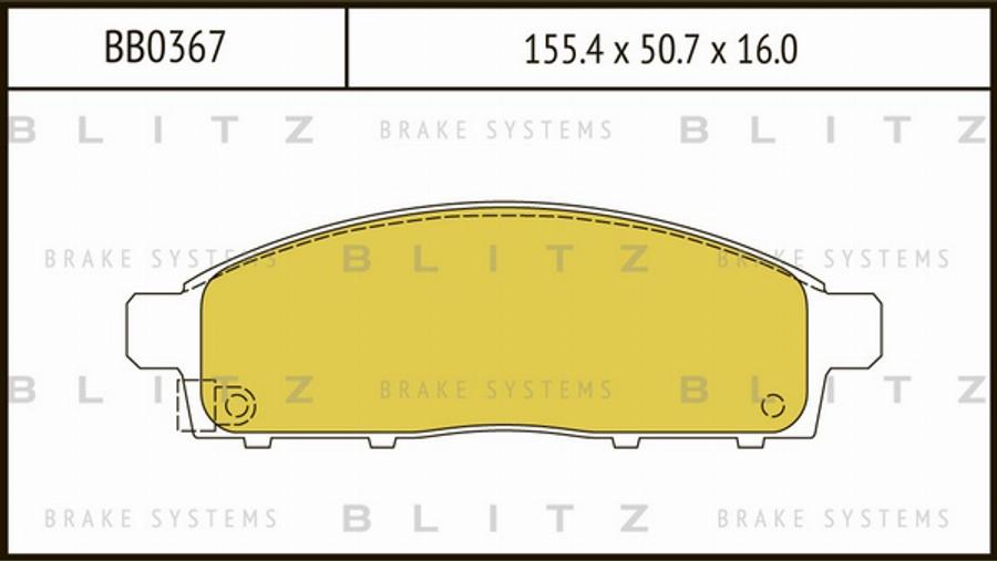 Blitz BB0367 - Гальмівні колодки, дискові гальма avtolavka.club