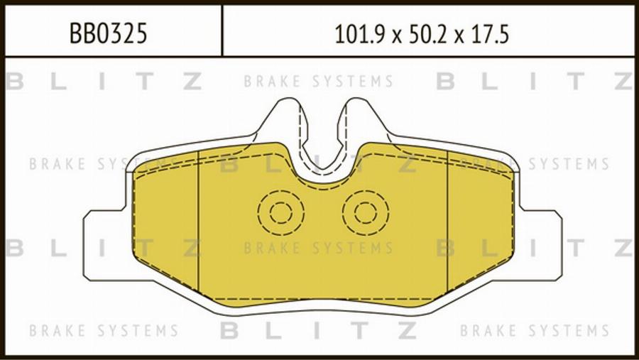 Blitz BB0325 - Гальмівні колодки, дискові гальма avtolavka.club