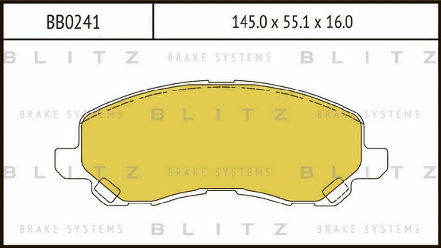 Blitz BB0241 - Гальмівні колодки, дискові гальма avtolavka.club
