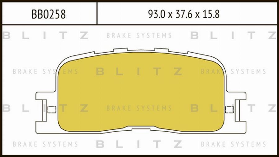 Blitz BB0258 - Гальмівні колодки, дискові гальма avtolavka.club
