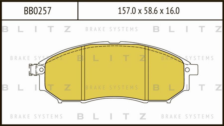 Blitz BB0257 - Гальмівні колодки, дискові гальма avtolavka.club