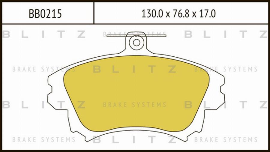 Blitz BB0215 - Гальмівні колодки, дискові гальма avtolavka.club