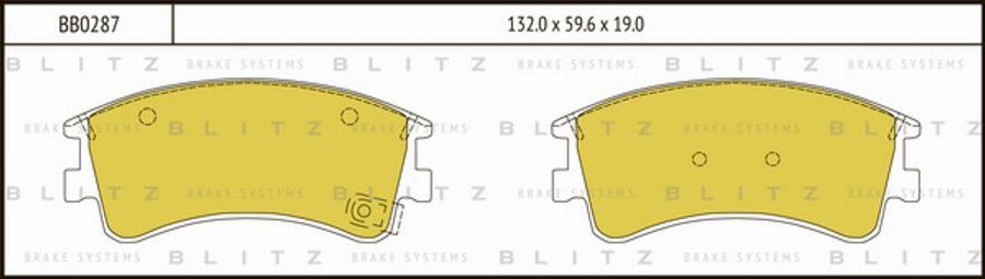 Blitz BB0287 - Гальмівні колодки, дискові гальма avtolavka.club