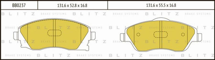Blitz BB0237 - Гальмівні колодки, дискові гальма avtolavka.club