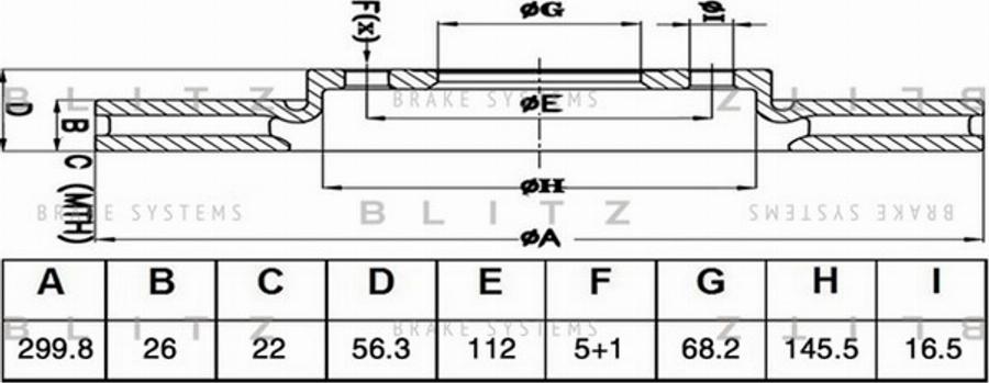 Blitz BS0502 - Гальмівний диск avtolavka.club