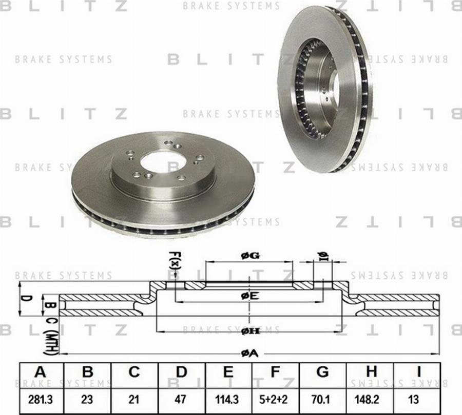 Blitz BS0140 - Економічний гальмівний диск avtolavka.club