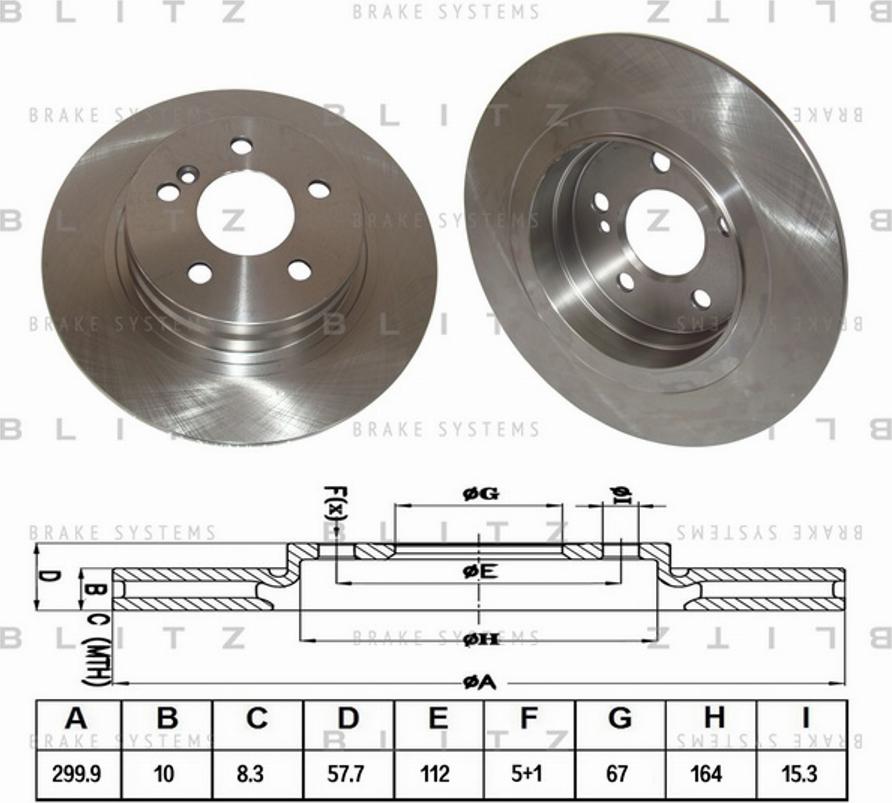 Blitz BS0373 - Гальмівний диск avtolavka.club