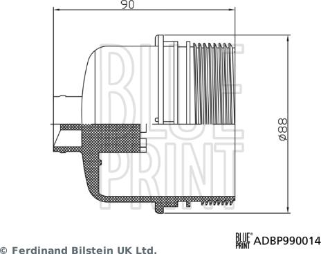 Blue Print ADBP990014 - Кришка, корпус масляного фільтра avtolavka.club