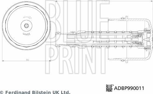 Blue Print ADBP990011 - Кришка, корпус масляного фільтра avtolavka.club