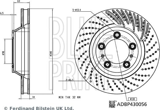 Blue Print ADBP430056 - Гальмівний диск avtolavka.club