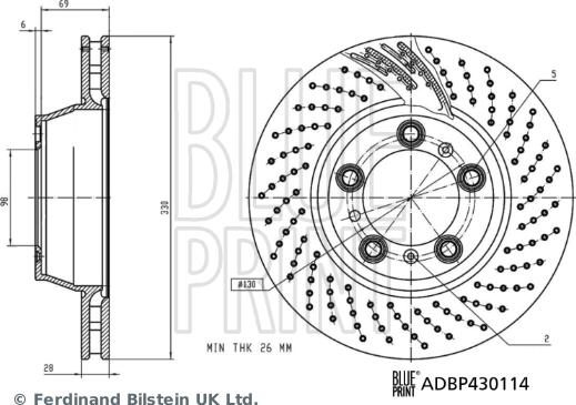 Blue Print ADBP430114 - Гальмівний диск avtolavka.club