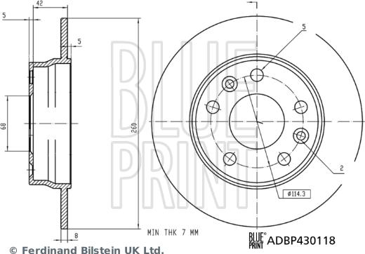 Blue Print ADBP430118 - Гальмівний диск avtolavka.club