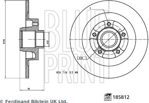 Blue Print ADBP430173 - Гальмівний диск avtolavka.club