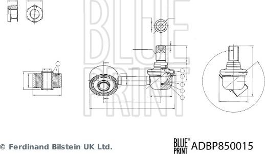Blue Print ADBP850015 - Тяга / стійка, стабілізатор avtolavka.club