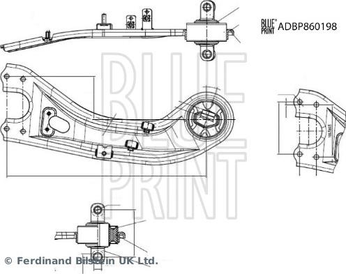 Blue Print ADBP860198 - Важіль незалежної підвіски колеса avtolavka.club