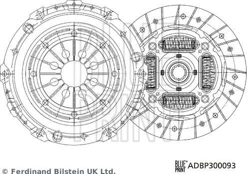 Blue Print ADBP300093 - Комплект зчеплення avtolavka.club