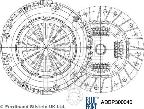 Blue Print ADBP300040 - Комплект зчеплення avtolavka.club