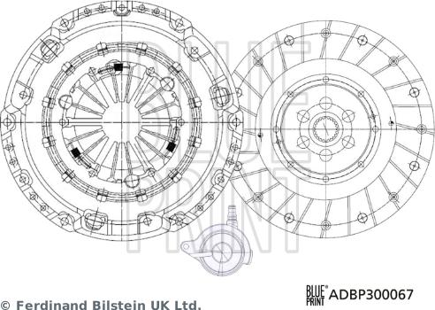 Blue Print ADBP300067 - Комплект зчеплення avtolavka.club