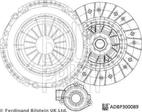 Blue Print ADBP300089 - Комплект зчеплення avtolavka.club