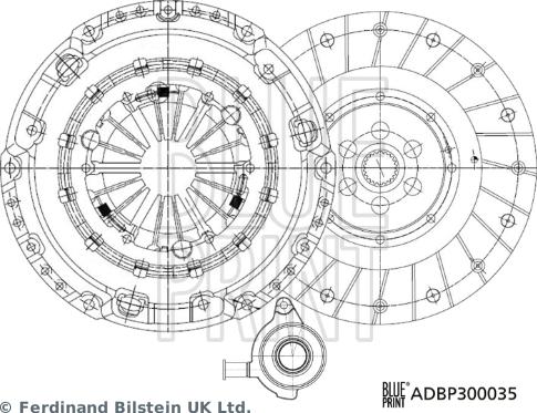 Blue Print ADBP300035 - Комплект зчеплення avtolavka.club