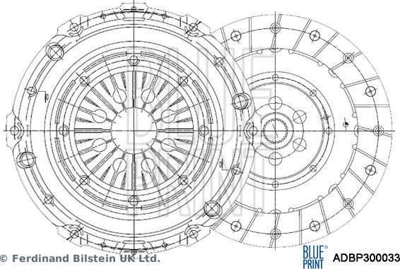 Blue Print ADBP300033 - Комплект зчеплення avtolavka.club
