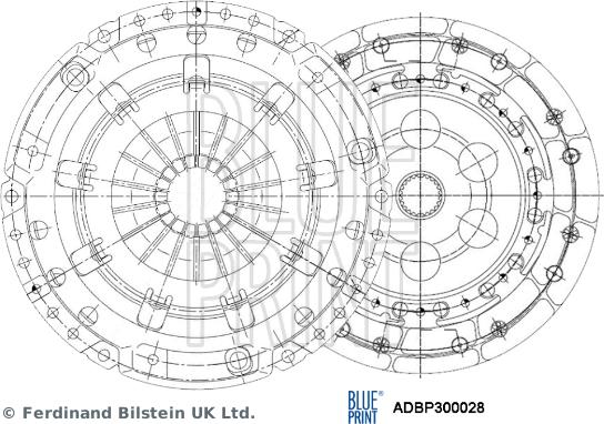 Blue Print ADBP300028 - Комплект зчеплення avtolavka.club