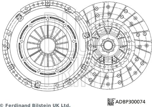 Blue Print ADBP300074 - Комплект зчеплення avtolavka.club