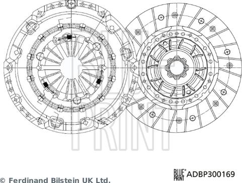 Blue Print ADBP300169 - Комплект зчеплення avtolavka.club