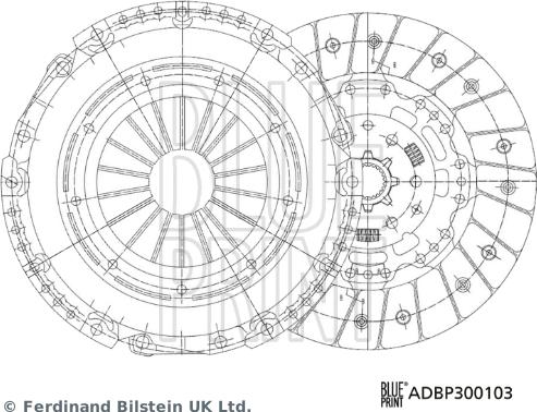 Blue Print ADBP300103 - Комплект зчеплення avtolavka.club