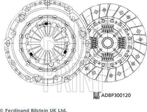 Blue Print ADBP300120 - Комплект зчеплення avtolavka.club