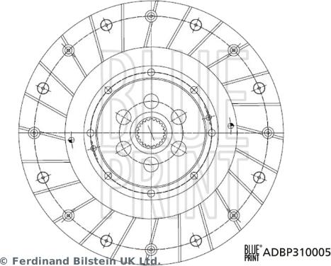 Blue Print ADBP310005 - Диск зчеплення avtolavka.club