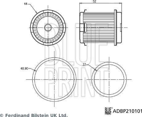 Blue Print ADBP210101 - Гідрофільтри, автоматична коробка передач avtolavka.club