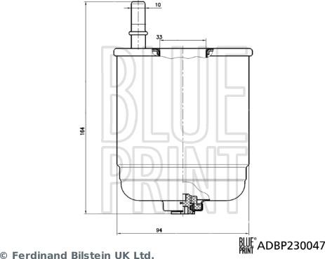 Blue Print ADBP230047 - Паливний фільтр avtolavka.club